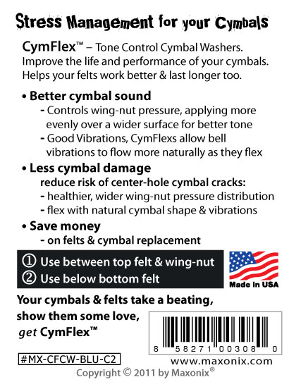 CymFlex Cymbal Washers - Product Info Card